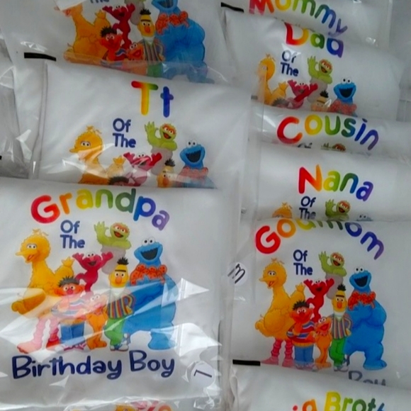 Sesame Street Themed Birthday Party Family Matching Shirts - Picture 7 of 7